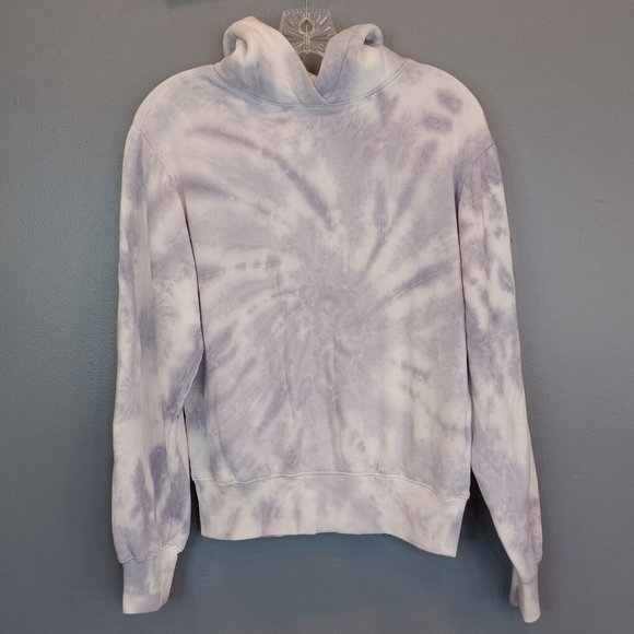 Urban Nation WMNS Sz XS Fleece Tie-dye Multi Marble Hooded Sweatshirt, Athletic - Picture 2 of 14